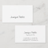 Elegant Freehand Script-minimalistisch design rend Visitekaartje (Voorkant / Achterkant)