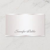 Elegant Freehand Script Modern Glam Plain Luxury Visitekaartje (Voorkant)