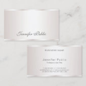 Elegant Freehand Script Modern Glam Plain Luxury Visitekaartje (Voorkant / Achterkant)