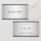 Elegant Freehand Script Modern Stijlvolle Luxe Visitekaartje (Voorkant / Achterkant)