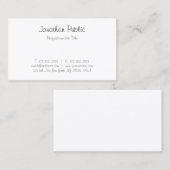 Elegant Freehand Script Moderne Eenvoudige Sjabloo Visitekaartje (Voorkant / Achterkant)