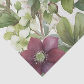 Elegant Freesia Bloemen Paarse Waterverf Tissuepapier (Detail)