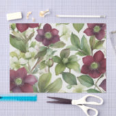 Elegant Freesia Bloemen Paarse Waterverf Tissuepapier (Craft)