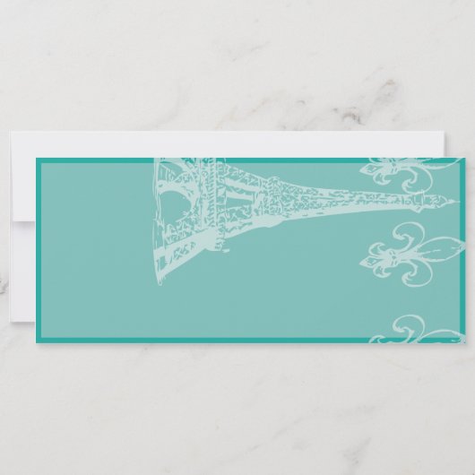 Elegant French Birthday Celebration Party Kaart (Achterkant)