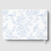 Elegant French Blue Chinoiserie Vintage Wedding Gastenboek (Achterkant)