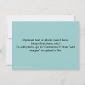 Elegant French Blue Toile Custom Invitation Kaart (Achterkant)