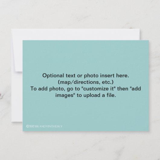 Elegant French Blue Toile Custom Invitation Kaart (Achterkant)