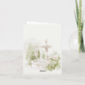 Elegant French Chateau Pastel Bridal Garden Bedankkaart (Achterkant)