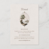 Elegant French Chateau Wedding Details  Informatiekaartje (Voorkant)