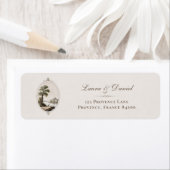 Elegant French Chateau Wedding Return Address Etiket (Insitu)