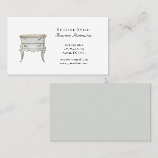 Elegant French Chest Visitekaartje (Voorkant / Achterkant)