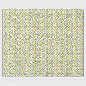 Elegant French Country Lemon Blue Botanical Cadeaupapier (Vlak)