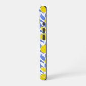 Elegant French Country Lemon Blue Botanical iPhone Hoesje (Linkerkant)