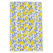 Elegant French Country Lemon Blue Botanical Medium Cadeauzakje (Voorkant)