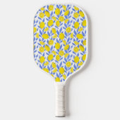 Elegant French Country Lemon Blue Botanical Pickleball Paddle (Voorkant)