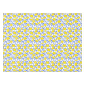 Elegant French Country Lemon Blue Botanical Tafelkleed (Voorkant (Horizontaal))