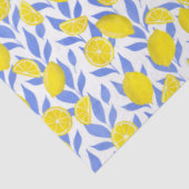Elegant French Country Lemon Blue Botanical Tissuepapier (Detail)