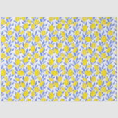 Elegant French Country Lemon Blue Botanical Tissuepapier (Voorkant)