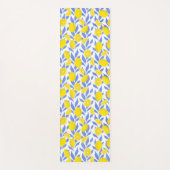 Elegant French Country Lemon Blue Botanical Yogamat (Voorkant)