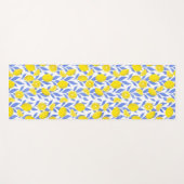 Elegant French Country Lemon Blue Botanical Yogamat (Voorkant (horizontaal))