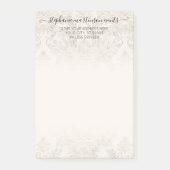 Elegant French Damask Ivory Professional Business Post-it® Notes (Voorkant)