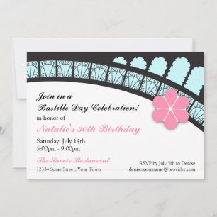 Elegant French Flair Party Invitation Kaart