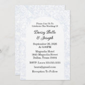 Elegant French Floral Blue Kaart (Voorkant / Achterkant)