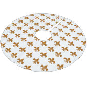 Elegant French Gold Fleur de Lis Symbols Kerstboom Rok (Gekanteld)