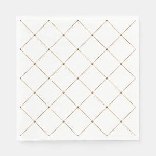 Elegant French Harlequin Black Gold Classic Servet