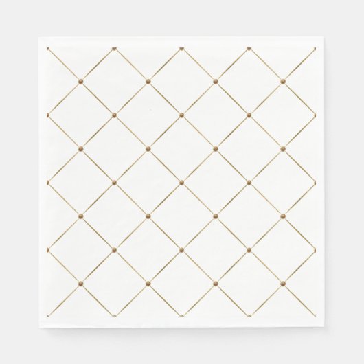 Elegant French Harlequin Black Gold Classic Servet (Voorkant)