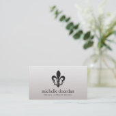 Elegant French Interior Designer Fleur De Lis 2 Visitekaartje (Staand voorkant)