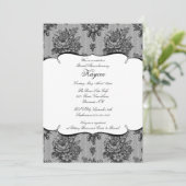 Elegant French Lace Vrijgezellenfeest Invite Kaart (Staand voorkant)