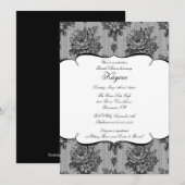 Elegant French Lace Vrijgezellenfeest Invite Kaart (Voorkant / Achterkant)