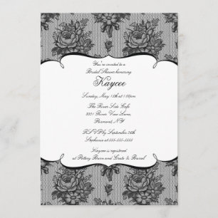 Elegant French Lace Vrijgezellenfeest Invite Kaart