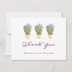 Elegant French Lavender Potted Plant Hartelijk dan Bedankkaart