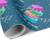 Elegant French macaron koekjes douane kerstmis Cadeaupapier (Rol Hoek)