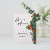 Elegant French Nieuwjaar wil Feestdagenkaart (Staand voorkant)