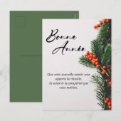 Elegant French Nieuwjaar wil Feestdagenkaart (Voorkant / Achterkant)