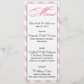 Elegant French Pink Script Wedding Menu Kaart (Voorkant)