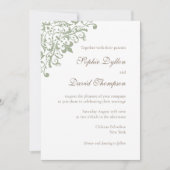 Elegant French Regency Green Fleur de Lis Pattern Kaart (Voorkant)