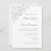 Elegant French Regency Paars Fleur de Lis Pattern Kaart (Voorkant)