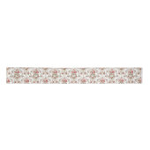 Elegant French Rococo Floral-White Background Satijnen Lint (Voorkant)
