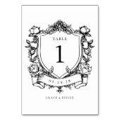 Elegant French Rozen  Crest Wedding Kaart (Achterkant)