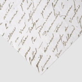 Elegant French Script Gold  Tissuepapier (Detail)