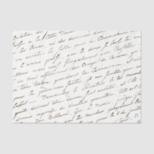 Elegant French Script Gold  Tissuepapier