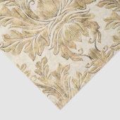  Elegant French Tan Wood Damask Decoupage Tissuepapier (Detail)