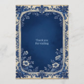 Elegant French Toile Parisian Poetic Baby Shower Kaart (Achterkant)