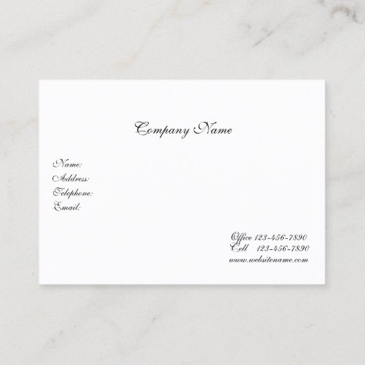 Elegant French Victoriaans Filigree Visitekaartje (Achterkant)