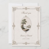 Elegant French Vintage Chateau Wedding  Bedankkaart (Voorkant)