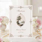 Elegant French Vintage Chateau Wedding  Bedankkaart